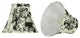 30067-2 Small Bell Chandelier Clip On Lamp Shade White&Printed Pattern 3"x6"x5"