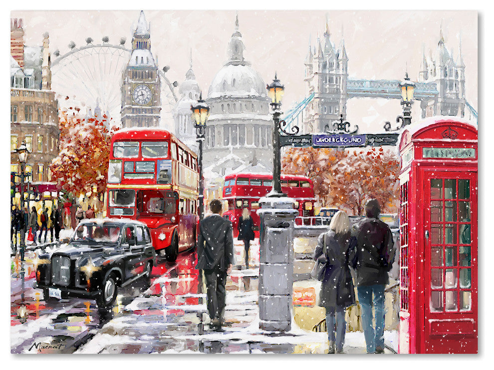 The Macneil Studio 'London Collagex2 Copy' Canvas Art, 32"x24"