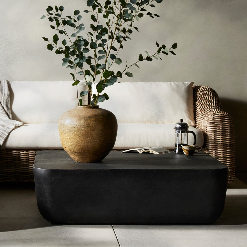 Basil Square Coffee Table-48"-Aged Grey