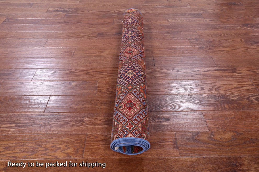 4' 3" X 5' 5" Super Kazak Khorjin Hand Knotted Rug Q11065