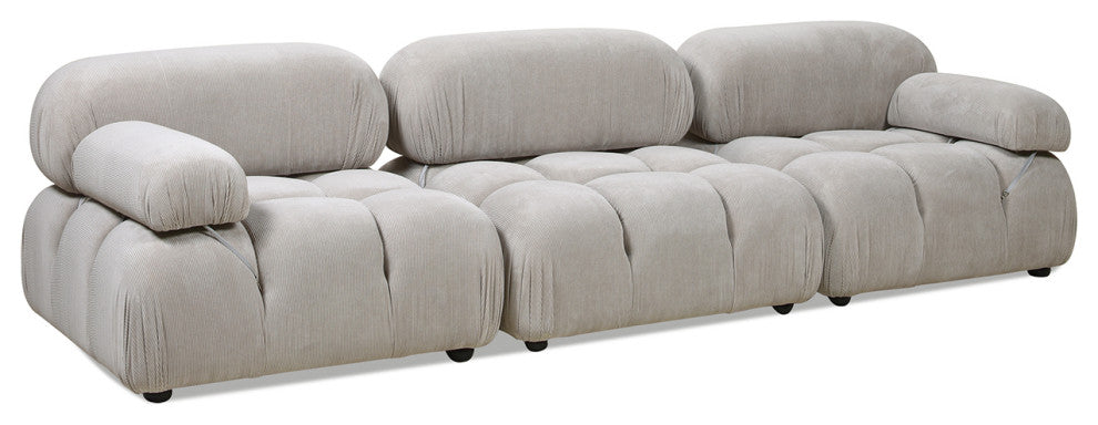Marcel 109.5" Modular Sofa, Pebble Gray Corduroy