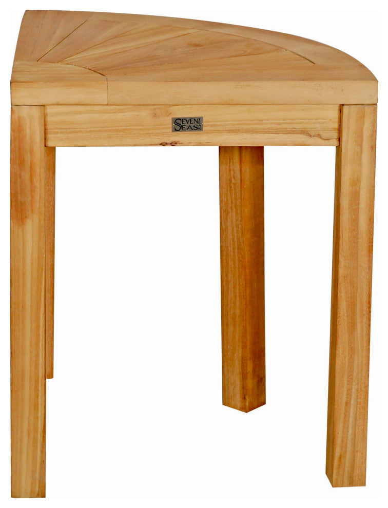 Seven Seas Teak Corner Shower Stool