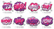 Superhero Fabric Wall Decals for Girls, Set of 8, Size Small