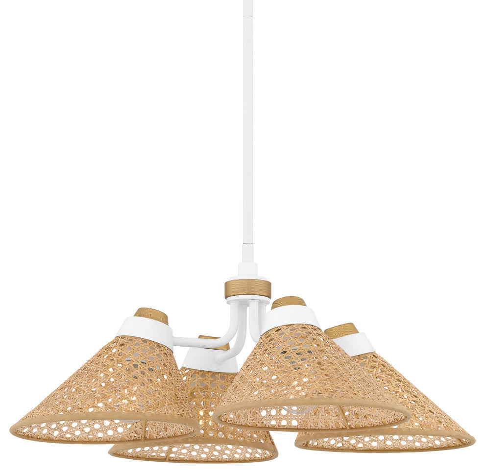 Quoizel QP6218 Graft 4 Light 25"W Chandelier - Matte White