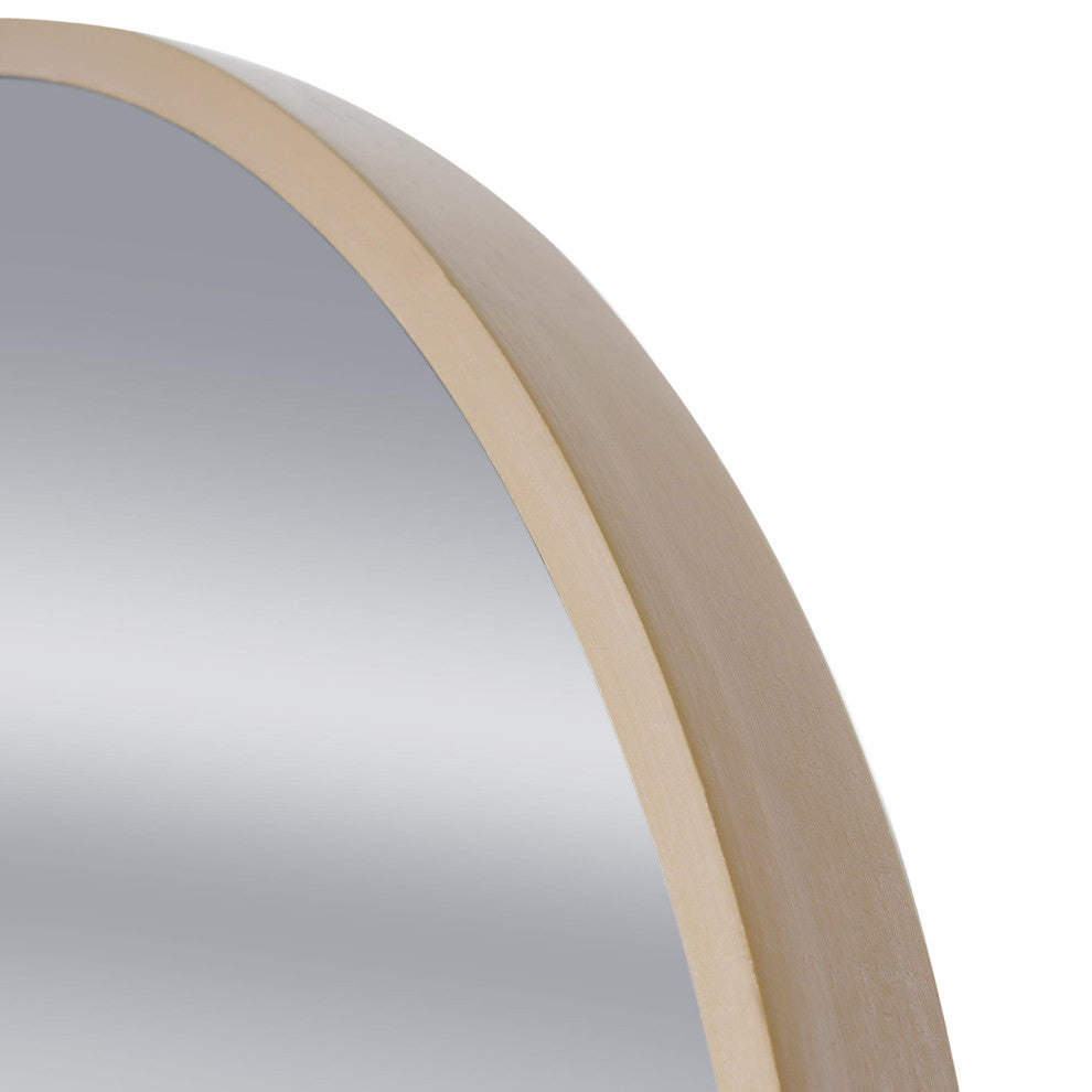 Head West Metal & Wood Oval Cheval Swivel Floor Mirror with Shelf - 22" x 67"
