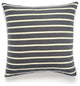 Beach Stripes Pillow Cover, Grey and Natural