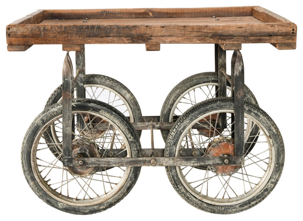 Consigned Vintage Motorbike Wheel Cart