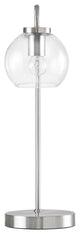 Silo Glass Globe Glass and Metal Table Lamp