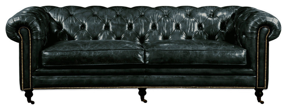 Birmingham Sofa Onyx Black Leather
