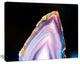 Beautiful Slice of Agate on Black, Large Abstract Canvas Artwork, 40"x30"