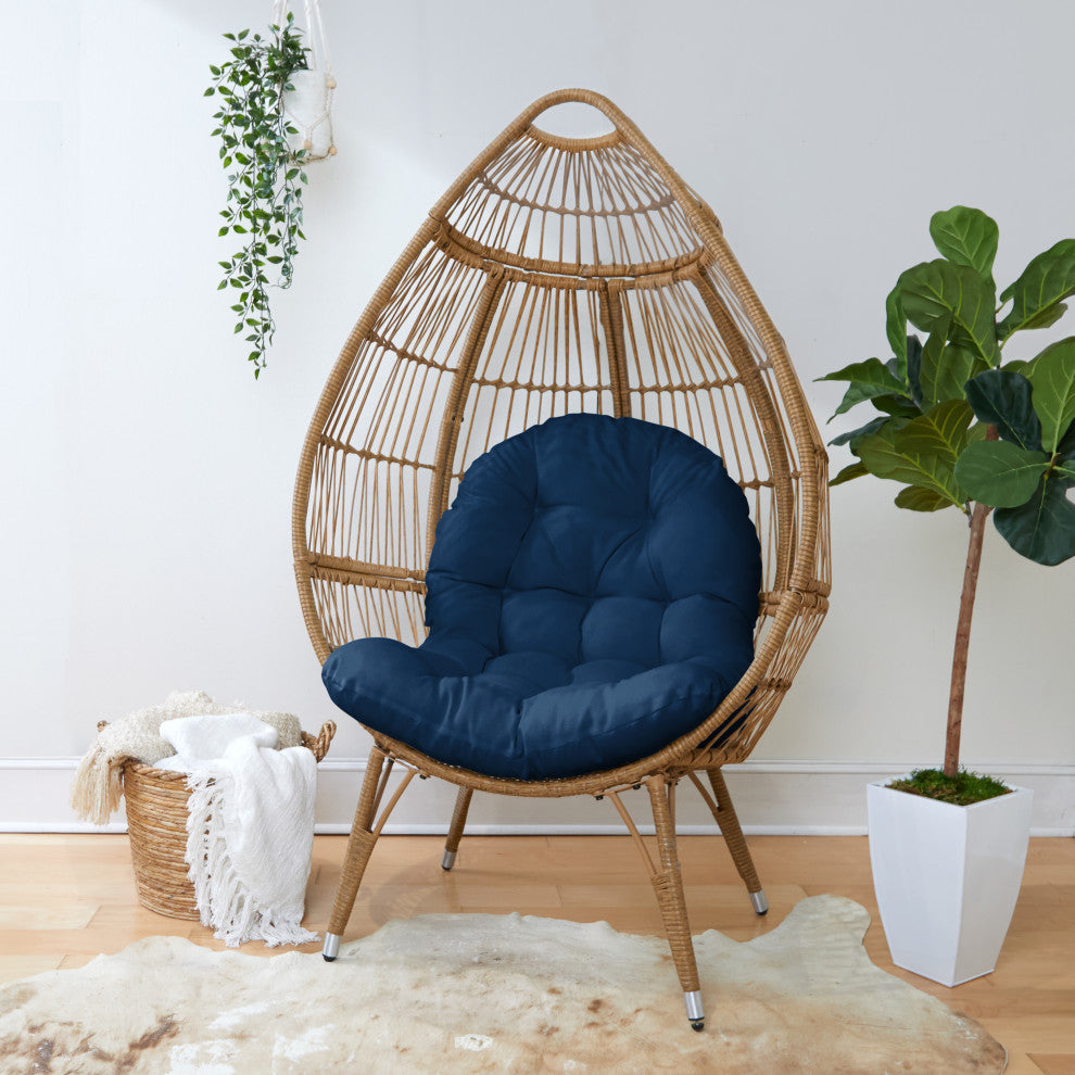 Noble Gray Indoor Navy Egg Chair Cushion