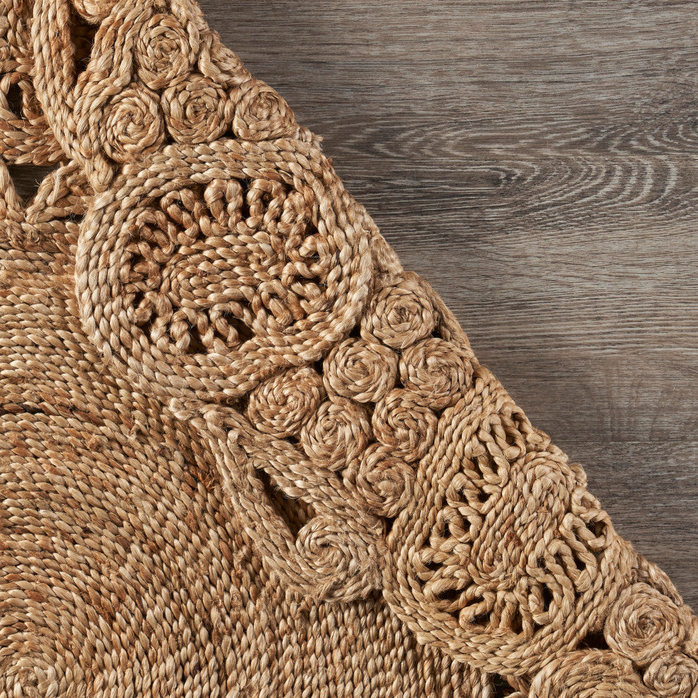 Bloom Boutique Organic Jute Rug, 6' Round