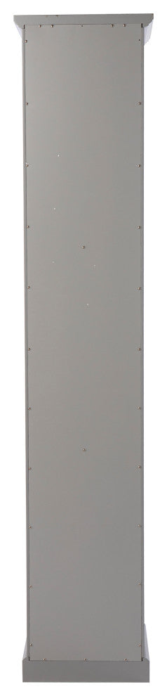 Palmer Tall Curio With Glass Door, Gray