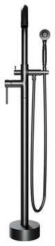 CastelloUSA Neptune Freestanding Tub Filler Faucet, Matte Black, Float Handle