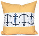 Anchor Stripe, Stripe Print Pillow, Yellow, 20"x20"