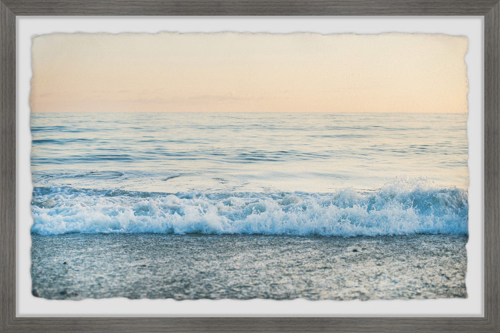 "Watching the Waves" Framed Painting Print, 30x20