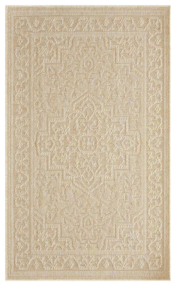 Nourison Tulum 2' x 3' Cream Outdoor Rug