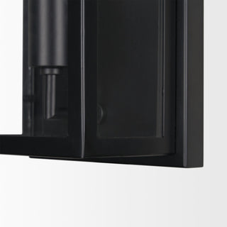 Cairn Matte Black Metal With Glass 1-Light Wall Sconce
