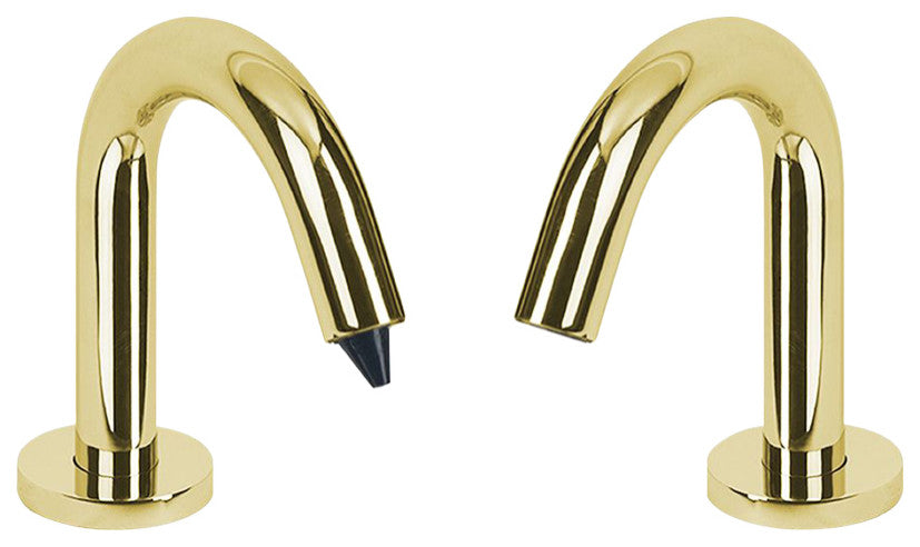 Fontana Milan Freestanding Gold Dual Sensor Faucet And Automatic Soap Dispenser