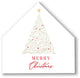 Leafy Christmas Tree 12x12 House Shaped Canvas