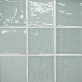 Marin 4" x 4" Ceramic Wall Tile, Aloe Green (51-pack/5.49 sqft.)