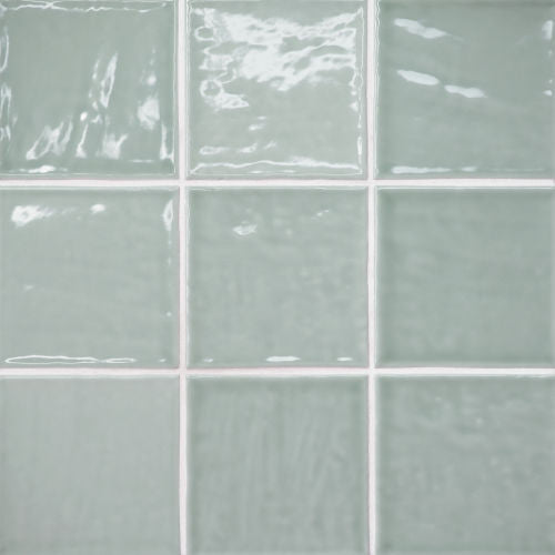 Marin 4" x 4" Ceramic Wall Tile, Aloe Green (51-pack/5.49 sqft.)