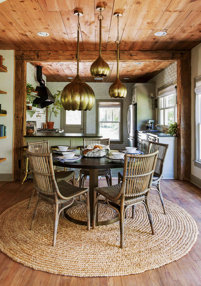 Elsinore Hand-Braided Natural jute Round Contemporary Area Rug, 10' X 10'