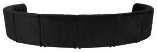 Limitless Velvet Upholstered 10-Piece Modular Sectional, Black