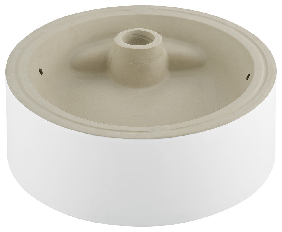 Beau 16.5" Round Vessel Bathroom Sink, Matte White