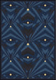 Any Day Matinee Rug, Deco Strobe, Navy, 7'8"x10'9"