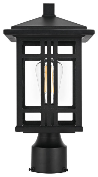 Home Living 15" Outdoor Post light, Black