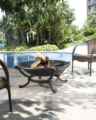 Outdoor 35" Cast Iron Fire Pit