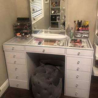 SlayStation Plus 2.0 Tabletop and Drawers Bundle, Bright White, 6 Drawers