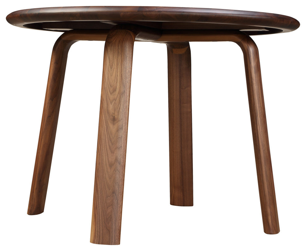 First of A Kind Malibu Round Dining Table Walnut