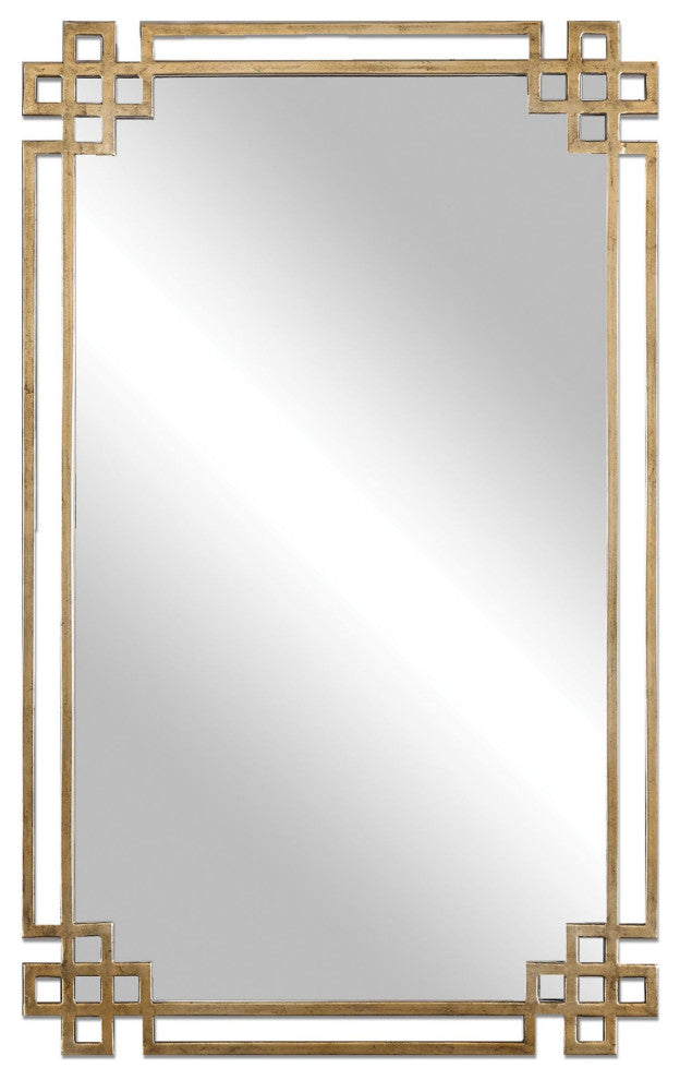 Uttermost 12930 Devoll 22-3/4" W x 36-5/8" H Rectangular Metal - Oxidized Gold