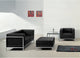 Hercules Imagination Series Black Leather Loveseat, Chair and Ottoman Set