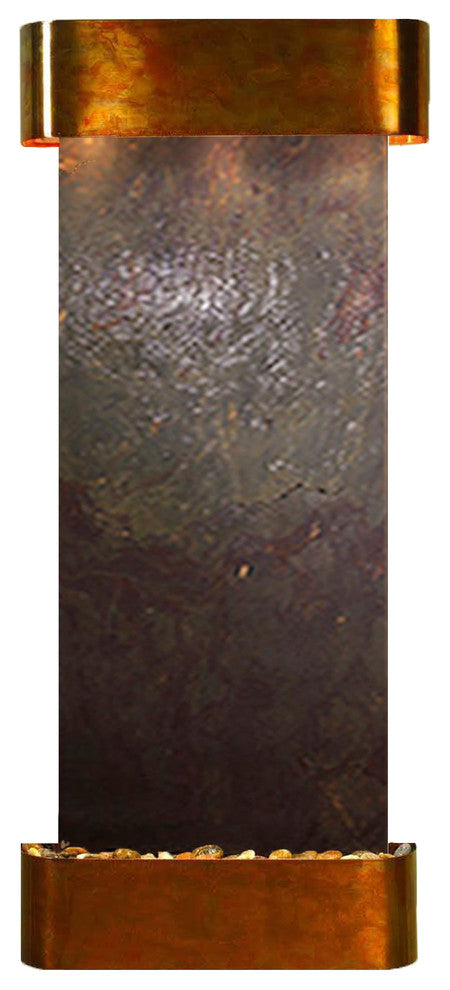 Inspiration Falls Water Fountain, Multi-Color, Rustic Copper, Round