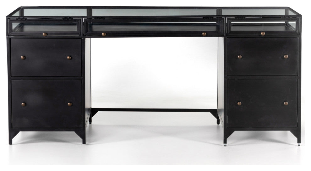 Shadow Box Executive Desk-Black