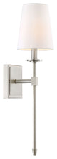 Kira Home Torche 20" Wall Sconce/Wall Light + Linen Shade, Brushed Nickel Finish