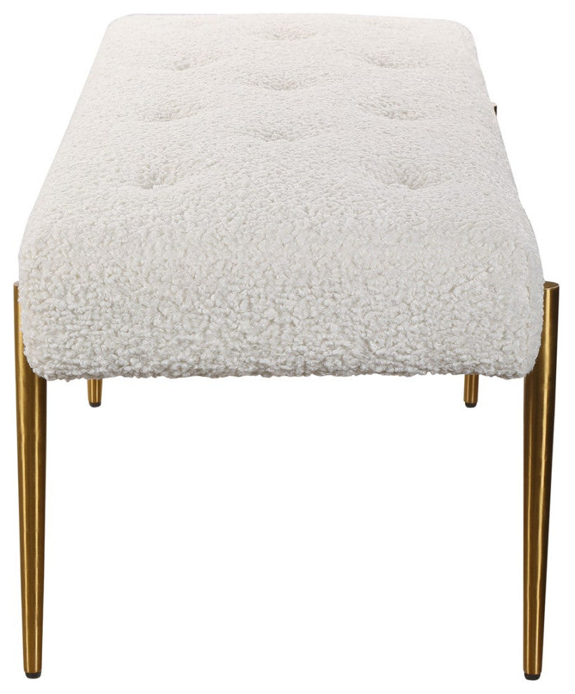 Uttermost Olivier White Bench 23572