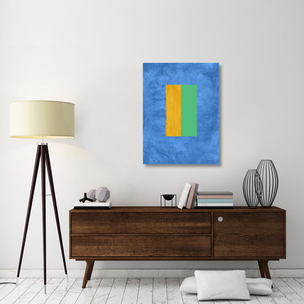 "Blue And Square Theme 2" Fine Art Print