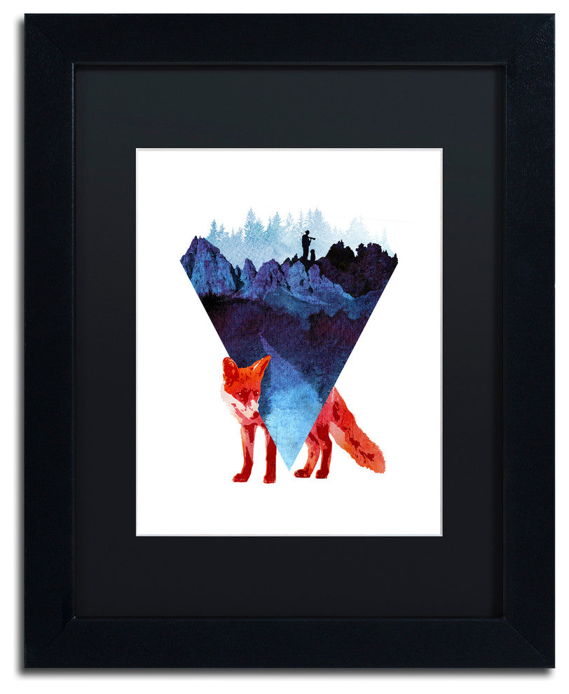 Robert Farkas 'Risky Road' Art, Black Frame, Black Mat, 14x11