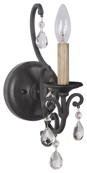 Bentley 1-Light Wall Sconce, Matte Black