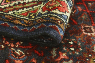 Fine Vintage Distressed Santos Blue/Ivory Runner, 3'4x10'0