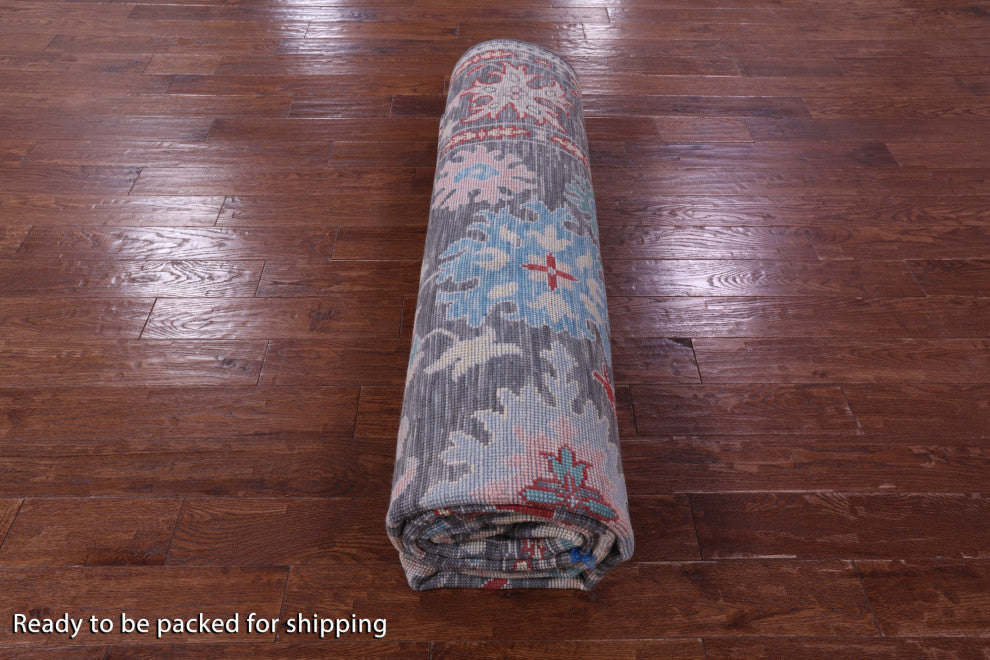 Turkish Oushak Handmade Wool Rug 8' 11" X 11' 11" - Q15661