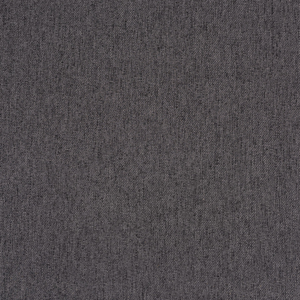 Fulvia Walnut Brown Fininshed Ottoman, Dark Gray/Walnut Brown