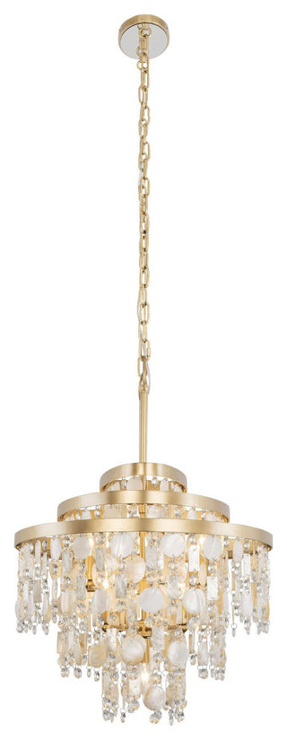 Kalani 9-Lt Linear Pendant - French Gold
