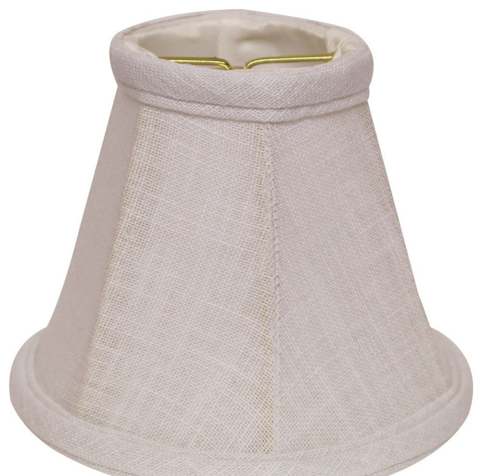 5" White Premium Set of 6 Chandelier Linen Lampshades