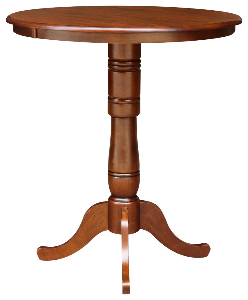 36" Round Top Pedestal Table, Espresso