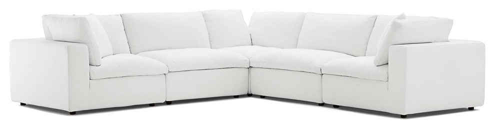 Commix Down Filled Overstuffed 5 Piece Sectional Sofa Set